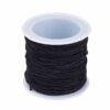 Sélection de la couleur du textile élastique en nylon • 1 mm • 21 mètres (0,17 € / m) - noir
