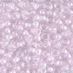 Miyuki Rocailles 6-207 pink lined crystal 9.9g
