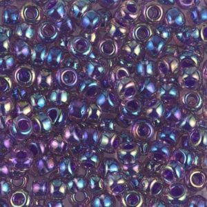 Miyuki Rocailles 6-356 purple lined amethyst AB 9,9g
