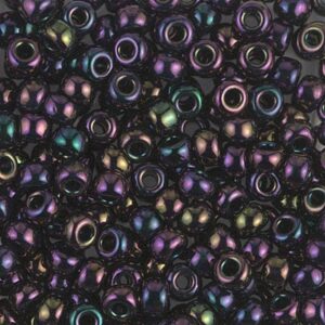 Miyuki Rocailles 6-454 metallic dark plum iris 9.9g