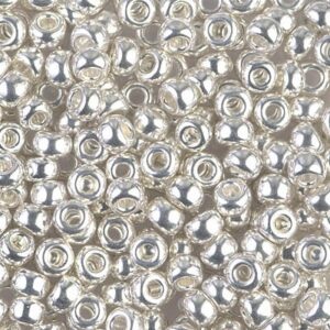 Miyuki Rocailles 6-961 bright sterling plated 5g