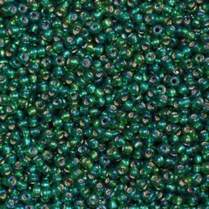 Miyuki Rocailles 8-1016 vert argenté AB 9.9g