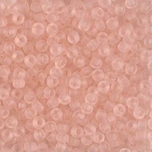 Miyuki Rocailles 8-155F rose thé clair mat transparent 9,9g