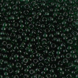 Miyuki Rocailles 8-156 transparent dark emerald 9.9g