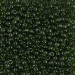 Miyuki Rocailles 8-158 olive transparent mat 9.9g