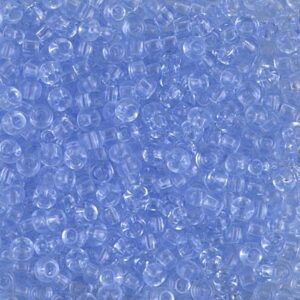Miyuki Rocailles 8-159L bleu bleuet clair transparent 9.9g