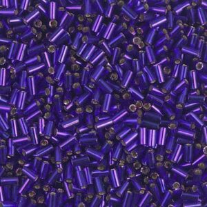 Perles de stylo Miyuki BGL1-1427 teintes argentées violet foncé 5g