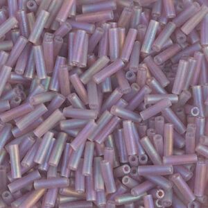 Perles de bugle Miyuki BGL2-142FR mat transparent améthyste fumée AB 5g