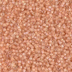 Delica Beads by Miyuki DB0067 light peach lined crystal luster 5g
