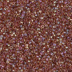 Delica Beads from Miyuki DB0088 berry lined light topaz AB 5g