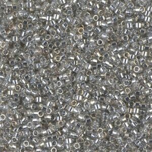 Delica Beads by Miyuki DB0114 transparent silver gray gold luster 5g