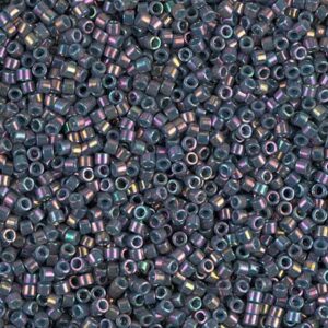 Delica Beads by Miyuki DB0134 opaque purple gray rainbow luster 5g