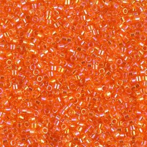 Delica Beads von Miyuki DB0151 transparent orange AB 5g