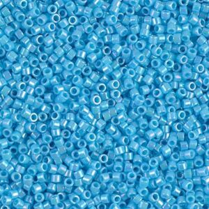 Delica Beads von Miyuki DB0164 opaque turquoise blue AB 5g