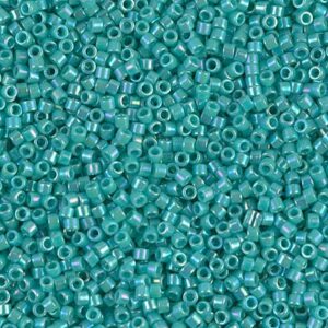 Delica Beads by Miyuki DB0166 opaque turquoise green AB 5g
