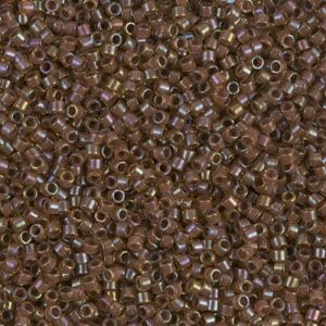 Delica Beads by Miyuki DB0287 cinnamon lined topaz luster 5g