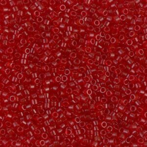 Perles Delica par Miyuki DB0774 teintes SF rouge transparent 5g