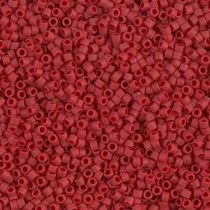 Delica Beads from Miyuki DB0796 dyed SF opaque red 5g