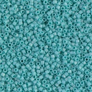 Delica Beads by Miyuki DB0878 matt opaque turquoise green AB 5g