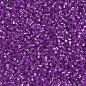Delica Beads by Miyuki DB1345 dyed silverlined magenta 5g