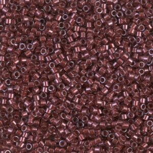 Delica Beads by Miyuki DB1705 copper pearl lined transparent dark cranberry 5g