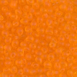 Drop Beads from Miyuki DP-138F matt transparent orange 5g