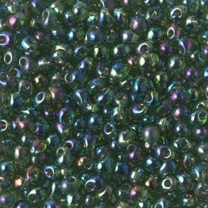 Drop Beads from Miyuki DP-288 transparent olive green AB 5g
