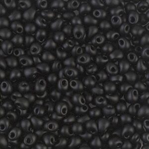 Drop Beads from Miyuki DP-401F matte black 5g