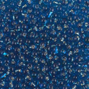 Drop Beads de Miyuki DP28-25 bleu capri argenté 5g