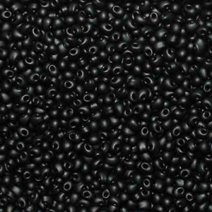 Drop Beads from Miyuki DP28-401F matte black 5g