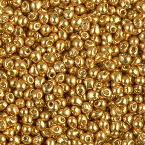 Drop Beads from Miyuki DP28-4202 duracoat galvanized gold 5g