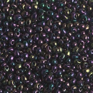 Drop Beads from Miyuki DP28-454 metallic dark plum iris 5g