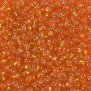 Drop Beads from Miyuki DP28-8 silverlined orange 5g