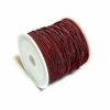 Sélection de la couleur du textile élastique en nylon • 1 mm • 21 mètres (0,17 € / m) - rouge foncé