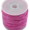 Sélection de la couleur du textile élastique en nylon • 1 mm • 21 mètres (0,17 € / m) - rose foncé