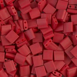 Miyuki Tila beads TL-2040 matte metallic brick red 5g