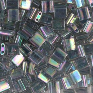 Miyuki Tila beads TL-2440D dark transparent gray rainbow luster 5g