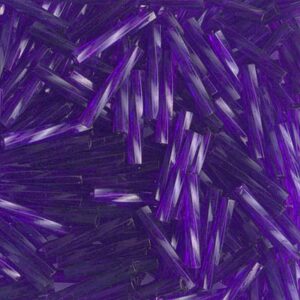 Miyuki twisted bugle beads beads TW2012-1721 transparent dark purple 5g