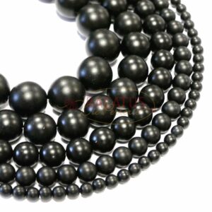 Onyx ball matt black 2 – 20 mm, 1 strand