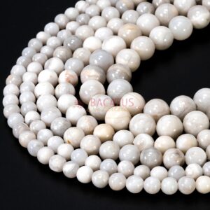 Agate Crazy Lace ball white 4 – 12 mm, 1 strand