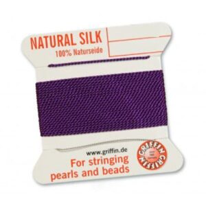 Pearl silk natural amethyst cards 2m (€ 0.80 / m)