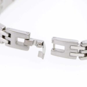 Bracelet acier inoxydable bijoux homme argent mat 21,5 cm