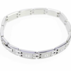 Stainless steel bracelet men’s jewelry silver matt 21.5 cm