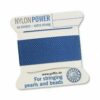 Pearl silk nylon power blue cards 2m (€ 0.70 / m) - 0.30mm #0