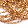 Glass beads round beads Ø 4 mm 1 strand of 200 pieces. - 12. brown