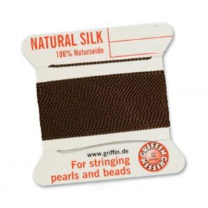 Pearl silk natural brown cards 2m (€ 0.80 / m)