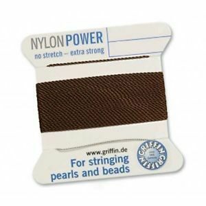 Pearl silk nylon power brown cards 2m (€ 0.70 / m)
