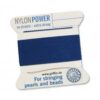 Pearl silk nylon power dark blue cards 2m (€ 0.70 / m) - 0.30mm #0