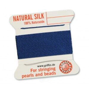 Pearl silk natural dark blue cards 2m (€ 0.80 / m)