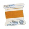 Pearl silk nylon power dark yellow cards 2m (€ 0.70 / m) - 0.30mm #0